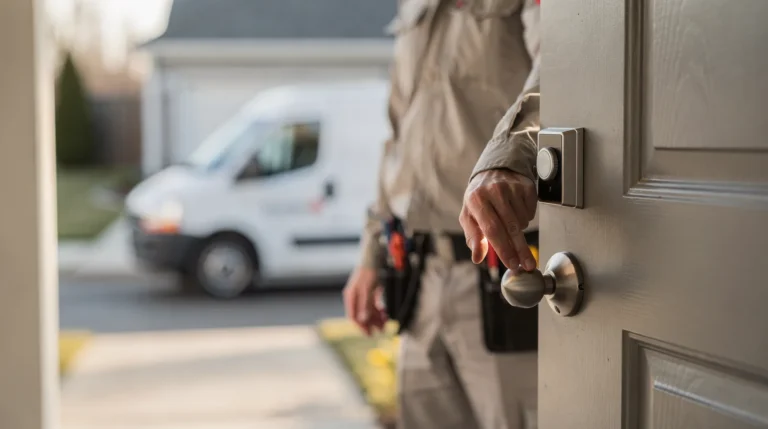 Local appliance repair technician arriving at a home for same-day appliance repair service